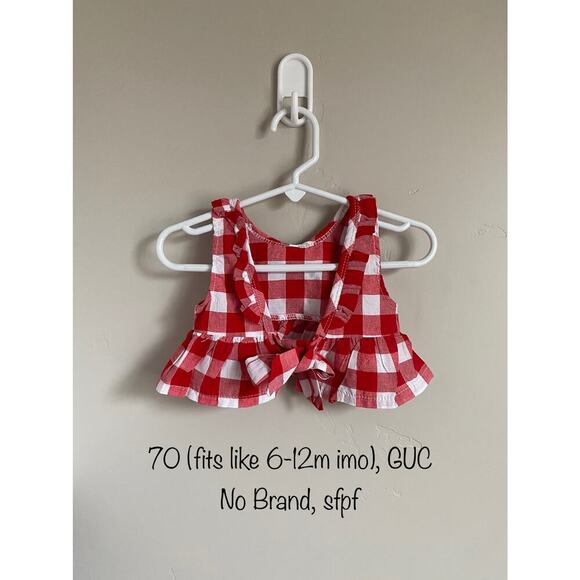Checkered Baby Girl Top/vest - Picture 2 of 7